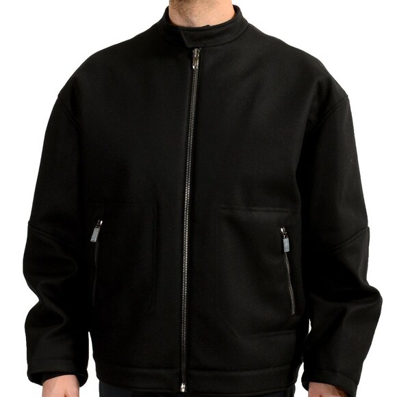 Scuderia Ferrari Men's Black Wool Cashmere Blouson Jacket US S IT 48